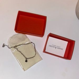 James avery anklet & rose bud charm